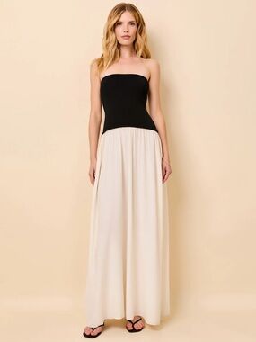 NWT SOLID & STRIPED Optic White & Noir Sasha Dress